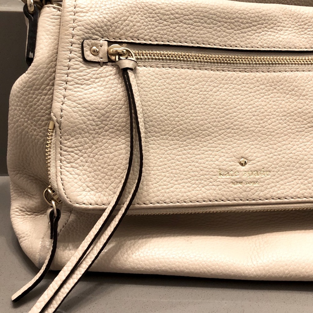 Cream Soft Leather Kate Spade Crossbody Purse